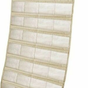 Jewelry Organizer 80 pocket 2 sided Over the door, Off White Color Brand New Pkg